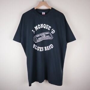 Vintage 90s J. Monque'd Blues Band Shirt Single Stitch Adult 2XL 25x31